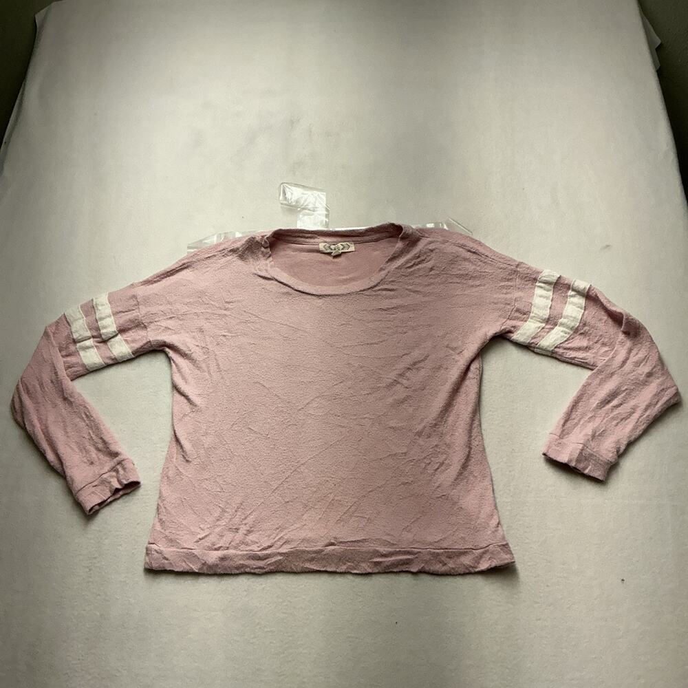 Vintage Pink Rose Women’s Sweatshirt Pink And White Size Medium , 4310